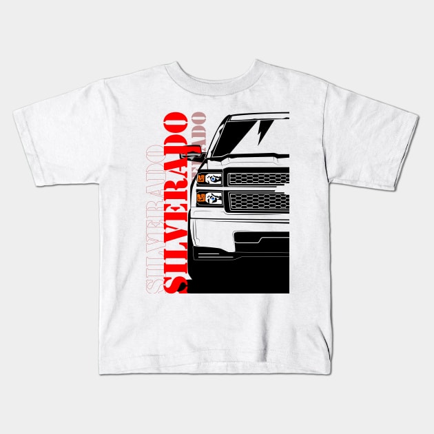 Chevrolet Chevy Silverado 2014 Kids T-Shirt by gaplexio